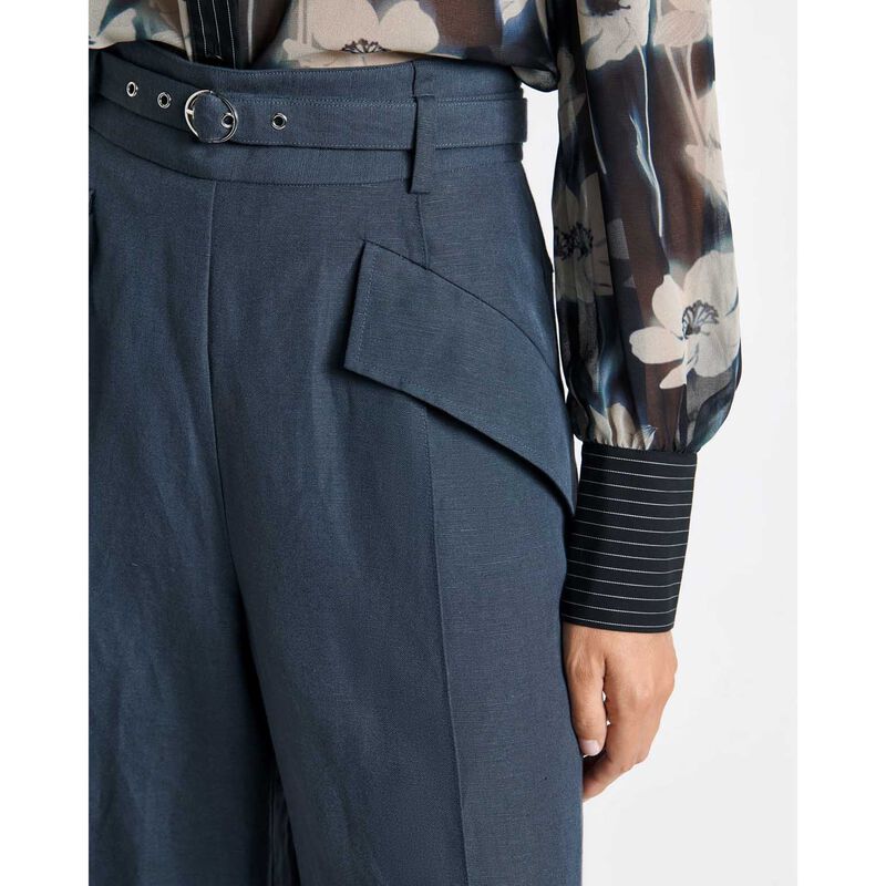 Cue Linen Blend Drapey Wide Leg Pant image number 2